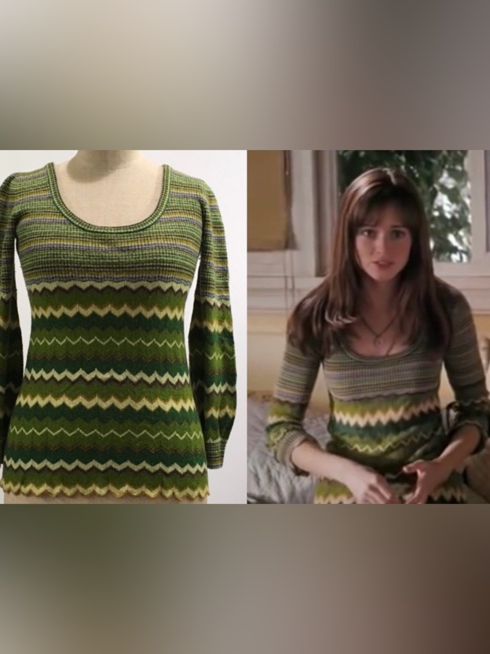 ASO Rory Gilmore Girls Free People Chevron Striped Sweater